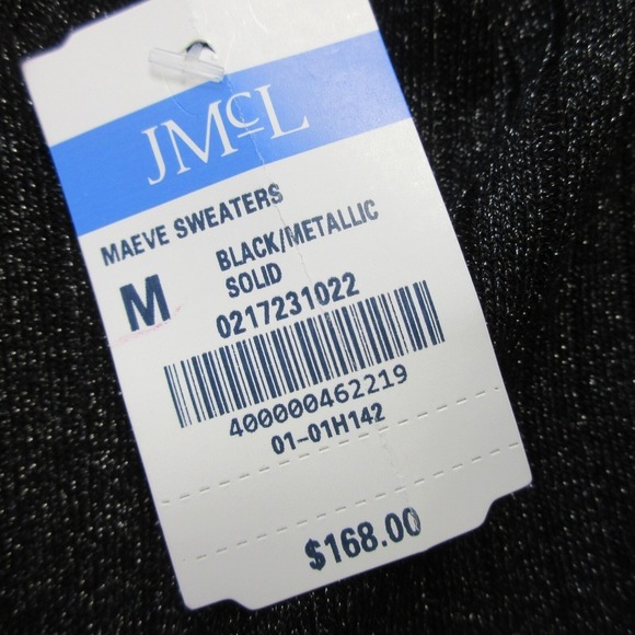 J. McLaughlin Maeve Sweater Skirt Matching Set M Black Metallic Midi Viscose 738 - Picture 6 of 13